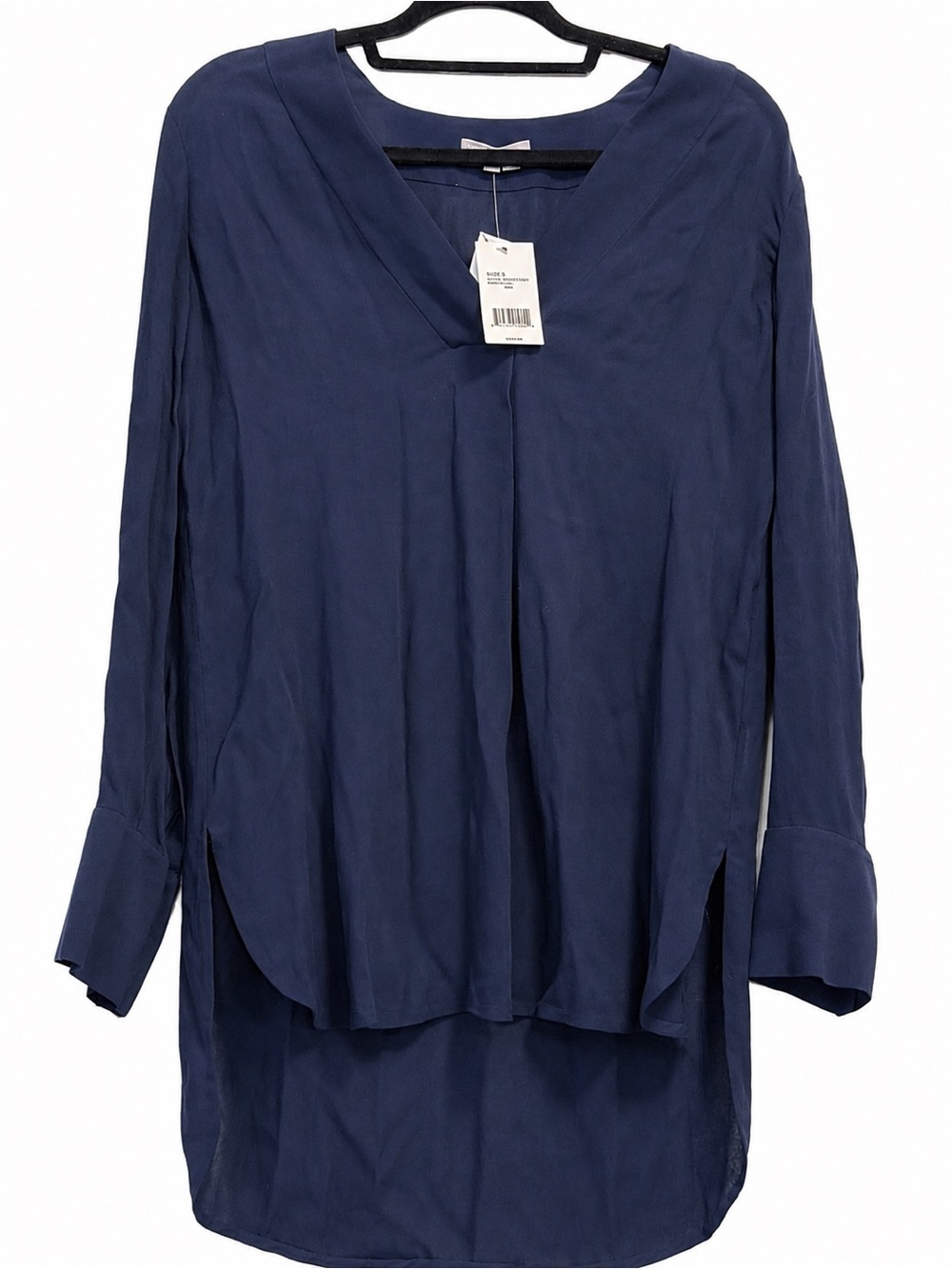 Vince Navy V-Neck Long Sleeve blouse